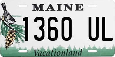 ME license plate 1360UL