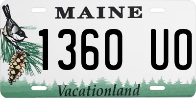 ME license plate 1360UO