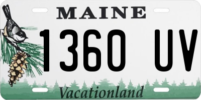 ME license plate 1360UV