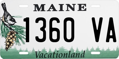 ME license plate 1360VA