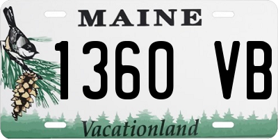 ME license plate 1360VB