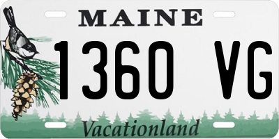 ME license plate 1360VG