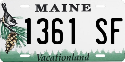 ME license plate 1361SF