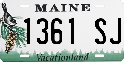 ME license plate 1361SJ