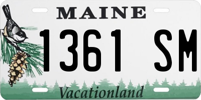 ME license plate 1361SM