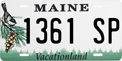 ME license plate 1361SP