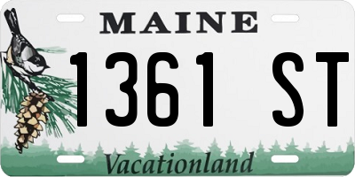 ME license plate 1361ST
