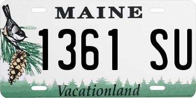 ME license plate 1361SU