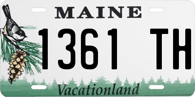 ME license plate 1361TH