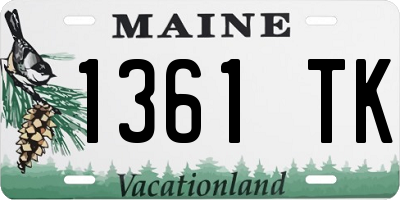 ME license plate 1361TK