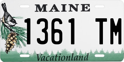 ME license plate 1361TM