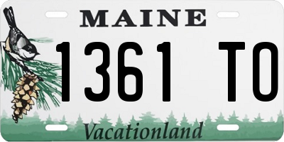 ME license plate 1361TO