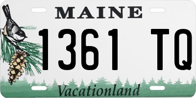 ME license plate 1361TQ