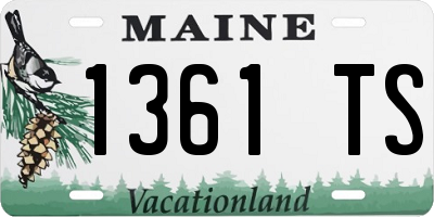 ME license plate 1361TS