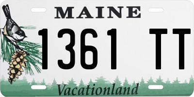 ME license plate 1361TT