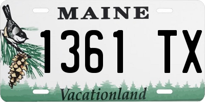 ME license plate 1361TX