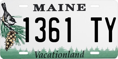 ME license plate 1361TY