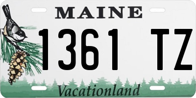 ME license plate 1361TZ