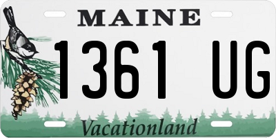 ME license plate 1361UG