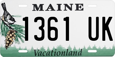 ME license plate 1361UK