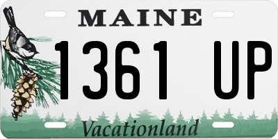 ME license plate 1361UP