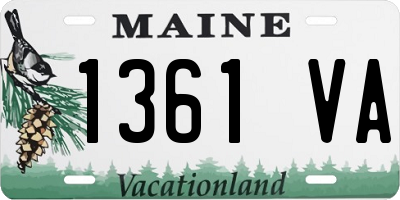 ME license plate 1361VA