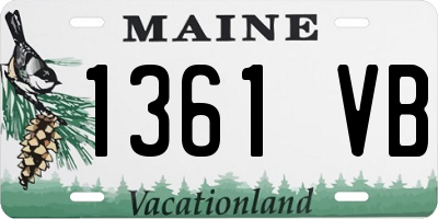 ME license plate 1361VB