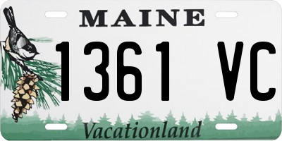 ME license plate 1361VC