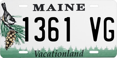 ME license plate 1361VG