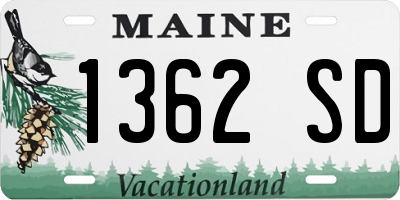 ME license plate 1362SD