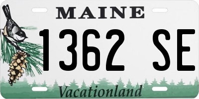 ME license plate 1362SE