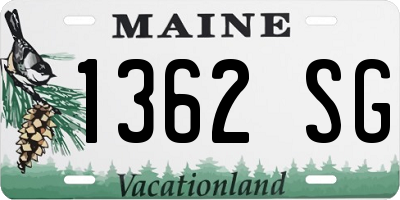 ME license plate 1362SG