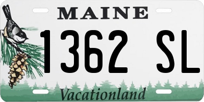 ME license plate 1362SL