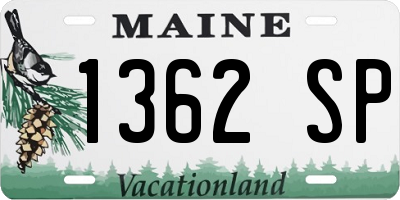 ME license plate 1362SP
