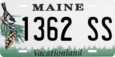 ME license plate 1362SS