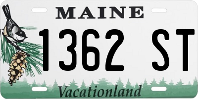 ME license plate 1362ST