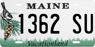 ME license plate 1362SU
