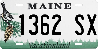 ME license plate 1362SX