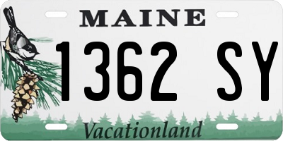ME license plate 1362SY
