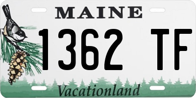 ME license plate 1362TF