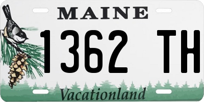 ME license plate 1362TH