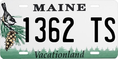 ME license plate 1362TS