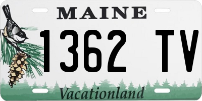 ME license plate 1362TV