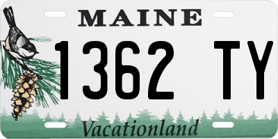 ME license plate 1362TY