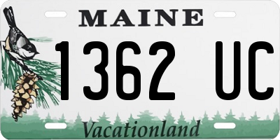 ME license plate 1362UC