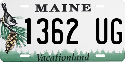 ME license plate 1362UG