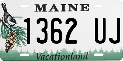ME license plate 1362UJ