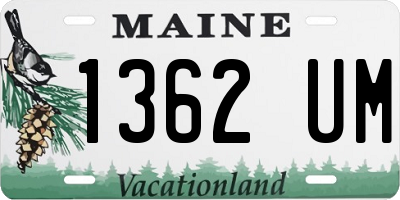 ME license plate 1362UM
