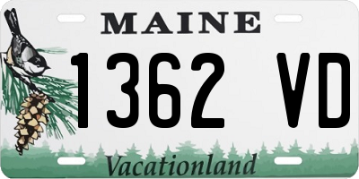 ME license plate 1362VD