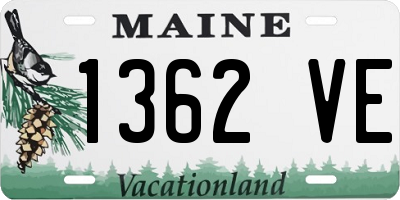 ME license plate 1362VE